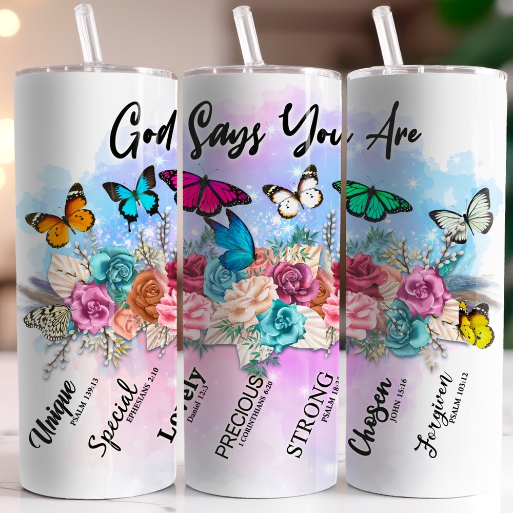 Christian Tumbler, Faith Tumbler, Religious Tumbler - Picture 1 of 4